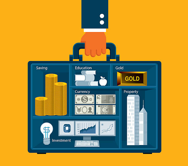 Office man with a briefcase and his hand